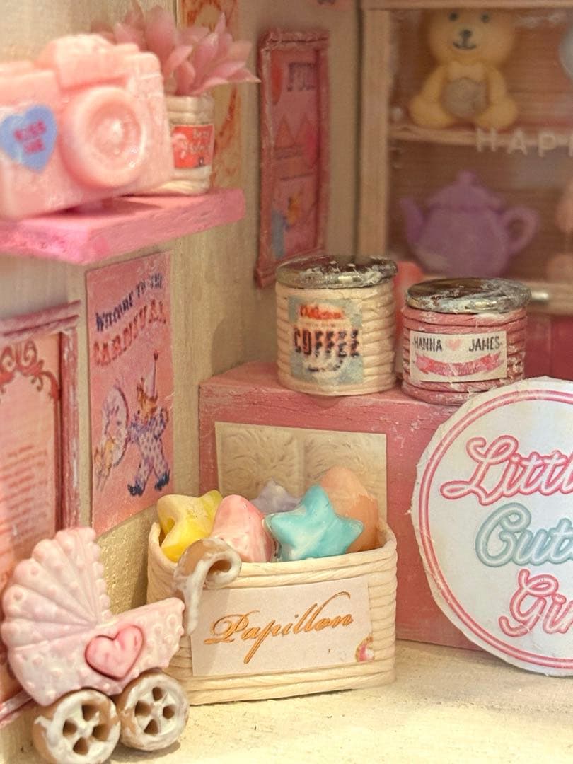 ミニチュアハウス.お家BOXタイプ.エコクラフト☆179(ハンドメイド)