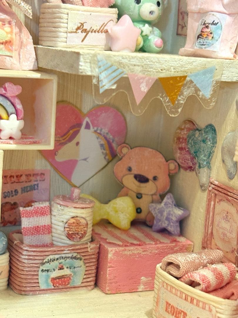 ミニチュアハウス.お家BOXタイプ.エコクラフト☆179(ハンドメイド)