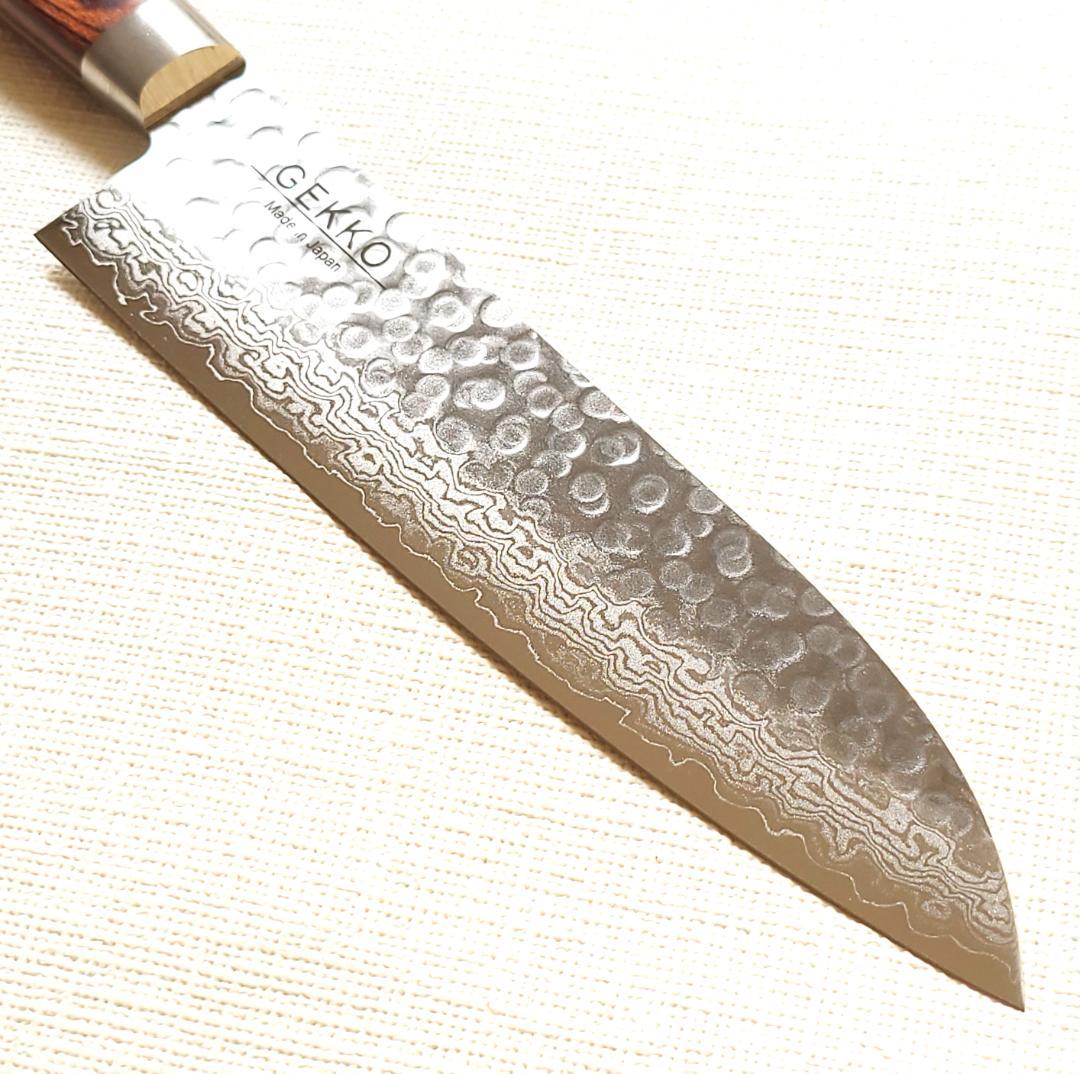 S*T様 VG10 ダマスカス 三徳包丁185mm 茶柄 G1706E 月光作