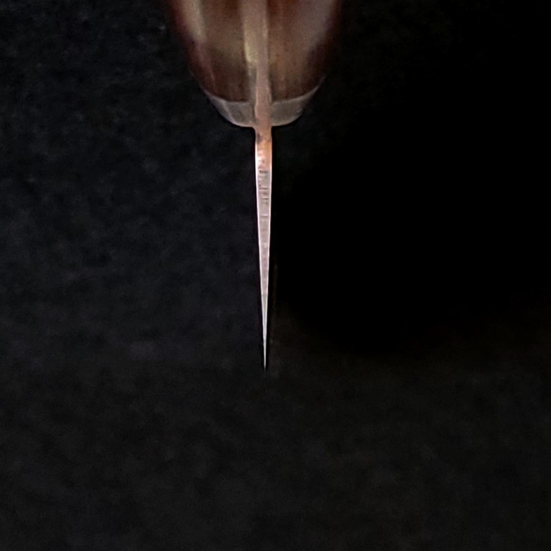 S*T様 VG10 ダマスカス 三徳包丁185mm 茶柄 G1706E 月光作