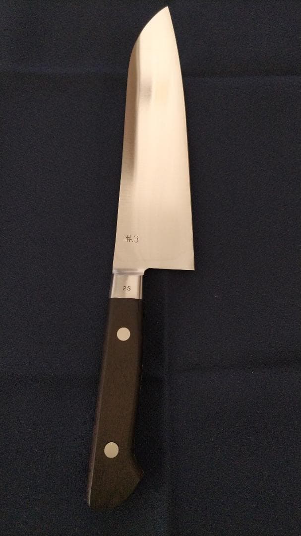 木屋 ハガネ No.3 三徳包丁 (鎌型) 180mm