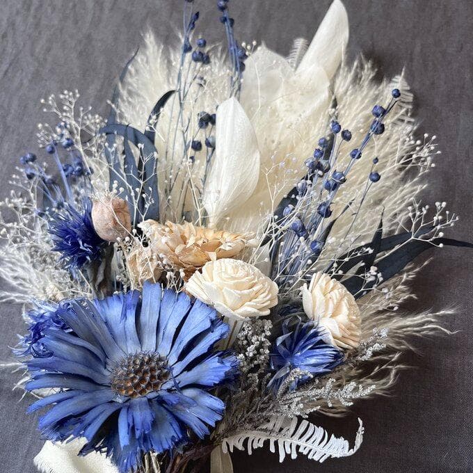 【青のスワッグ】コバルトブルー＆ホワイトのスワッグ L（ブーケ） 再販多数