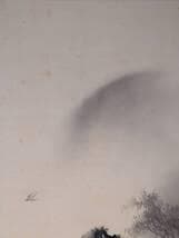 【真作】掛軸　五月雨頃　幻想的な幽玄世界　墨一色の詩情美　二重箱入　T128