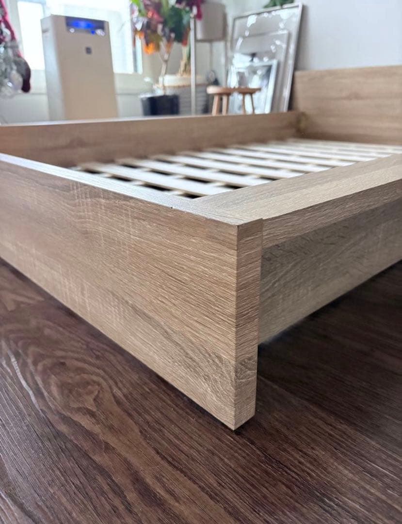 まるこ　お花のアイアンフロアライト LOWYA セミダブルベッドフレーム