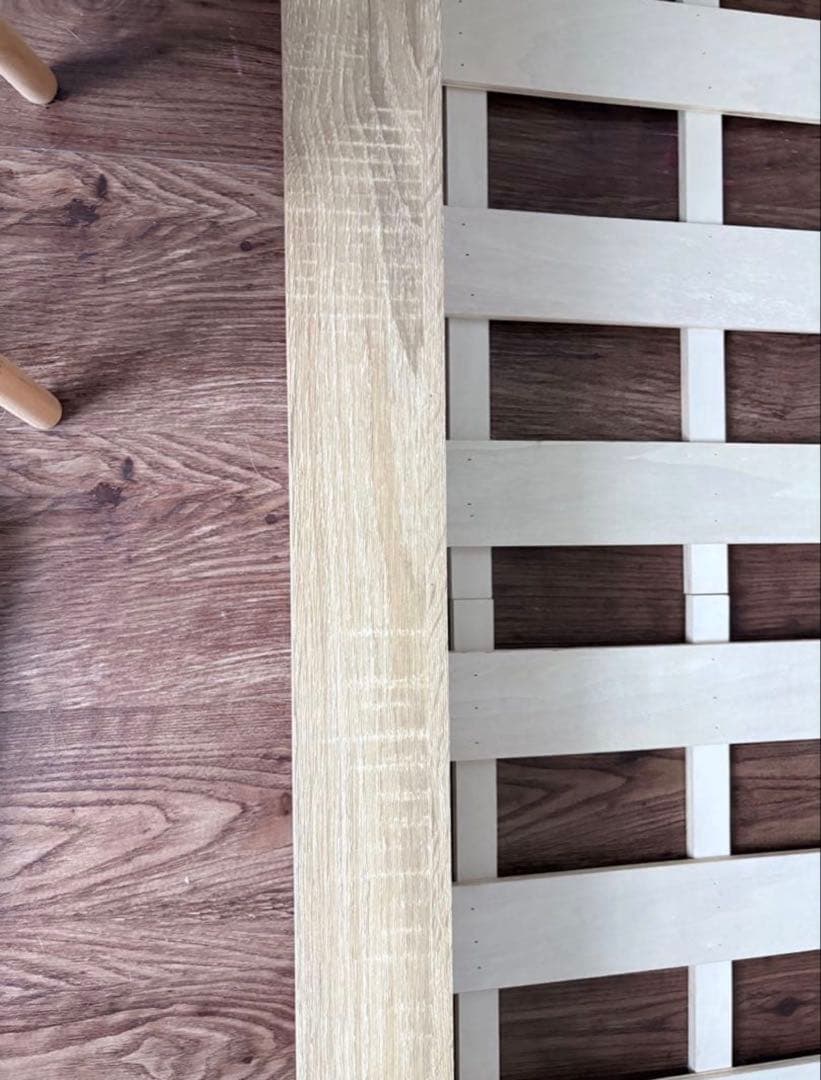 まるこ　お花のアイアンフロアライト LOWYA セミダブルベッドフレーム