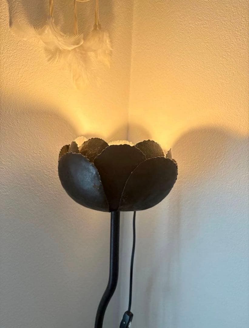 まるこ　お花のアイアンフロアライト LOWYA セミダブルベッドフレーム