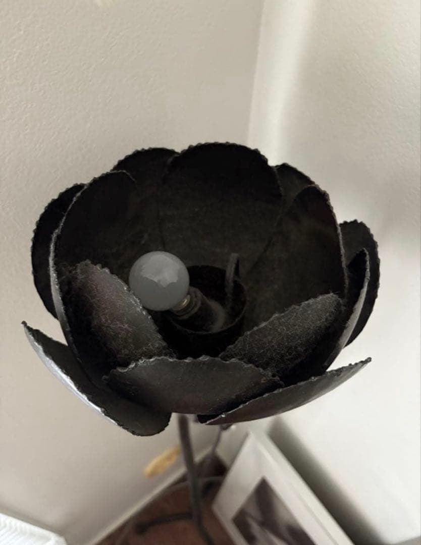 まるこ　お花のアイアンフロアライト LOWYA セミダブルベッドフレーム