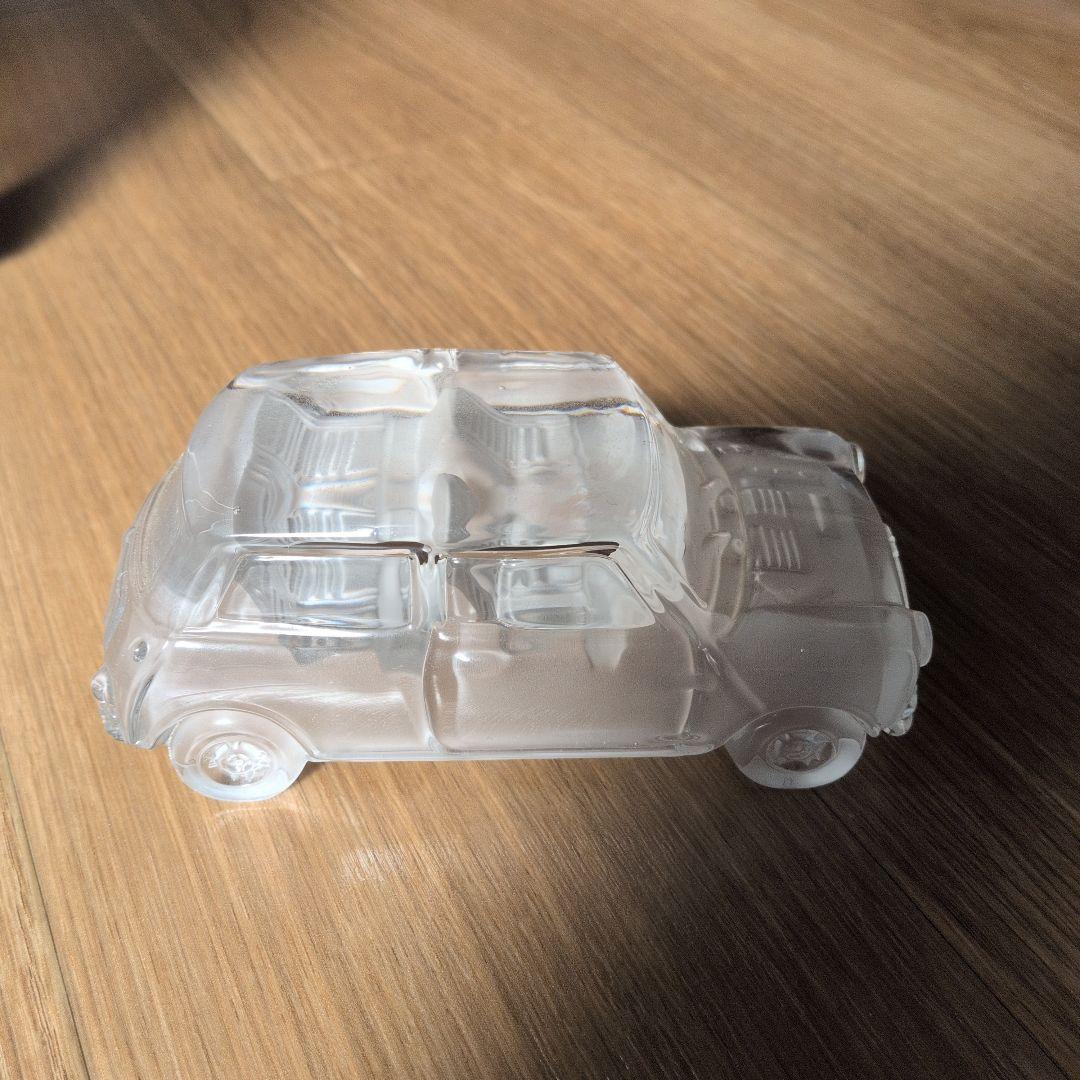 クリスタルガラス　ミニカーミニクーパー