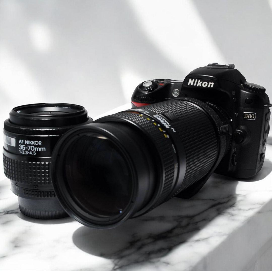 ♥標準＋超望遠Wレンズ♥Nikon D80♥CCDセンサー搭載♥遠近対応