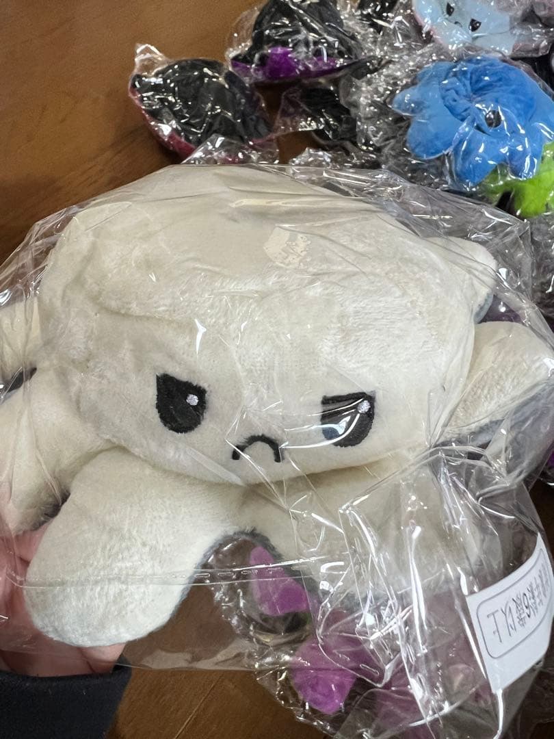 【54個セット】リバーシブルオクトパス タコぬいぐるみ 不機嫌な顔と笑顔 20㎝