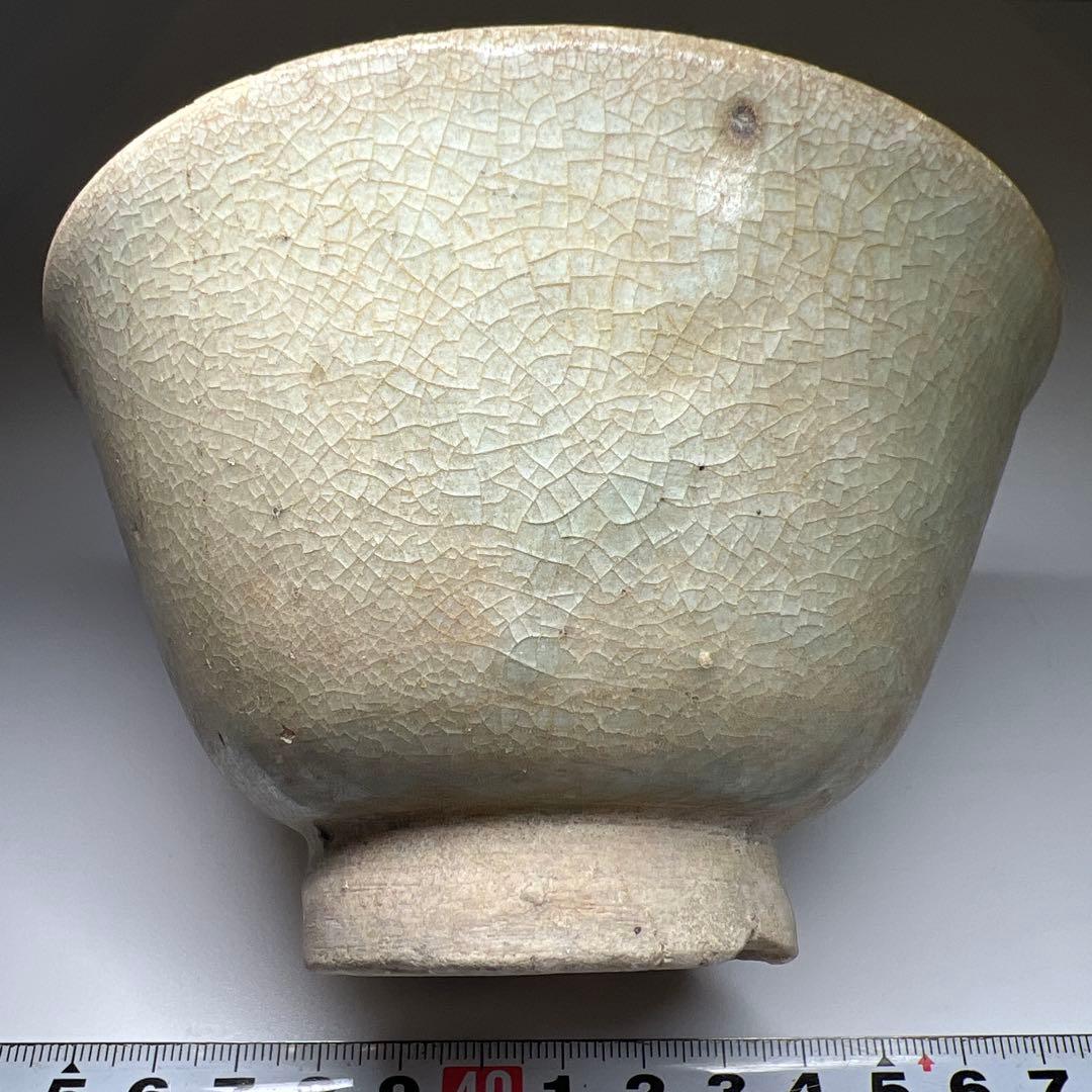 中国明時代　青磁鉢　口径12.3㎝　東Y7-0623⭐︎2F