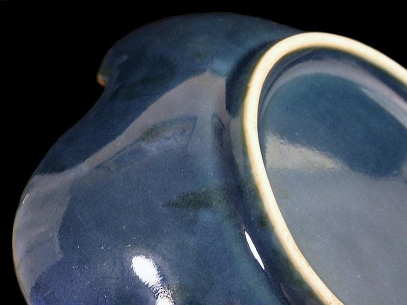 古伊万里　瑠璃　若松の図　膾皿　３客　C167AS-CTh