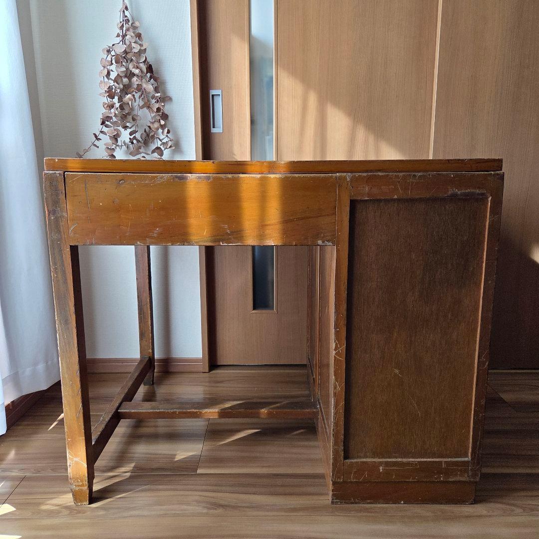 片袖机　左袖　アンティーク　作業台　什器　デスク　無垢　古家具　インテリア