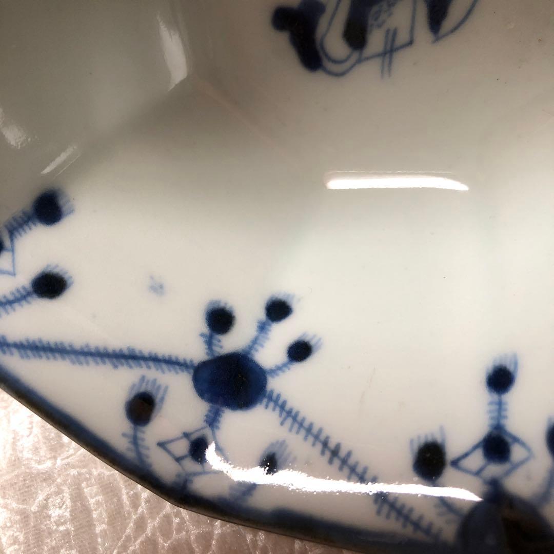 古伊万里 染付青玉瓔珞文向付　江戸後期