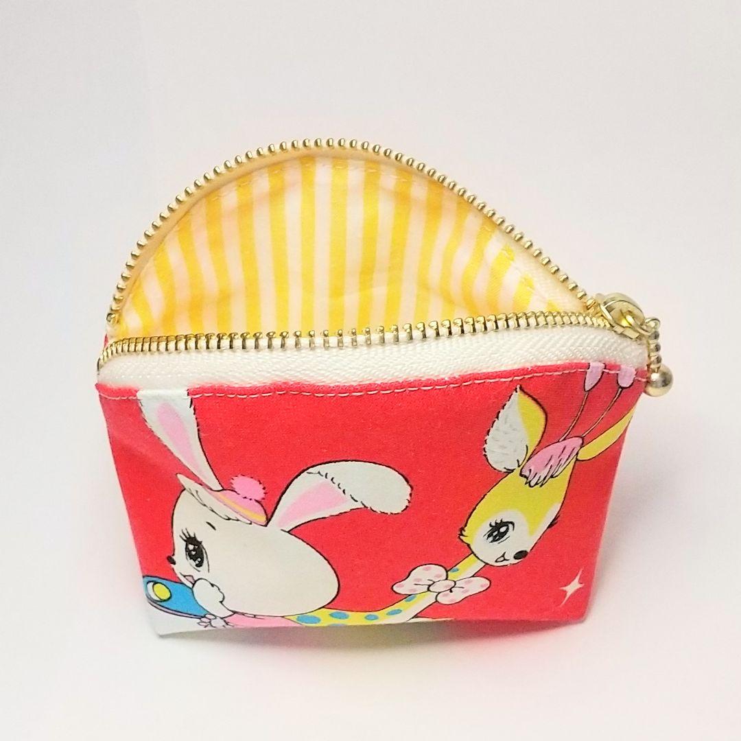作品例★ハンドメイド ポーチ ハニーチューン 宇宙 レトロアニマル 昭和 廃盤