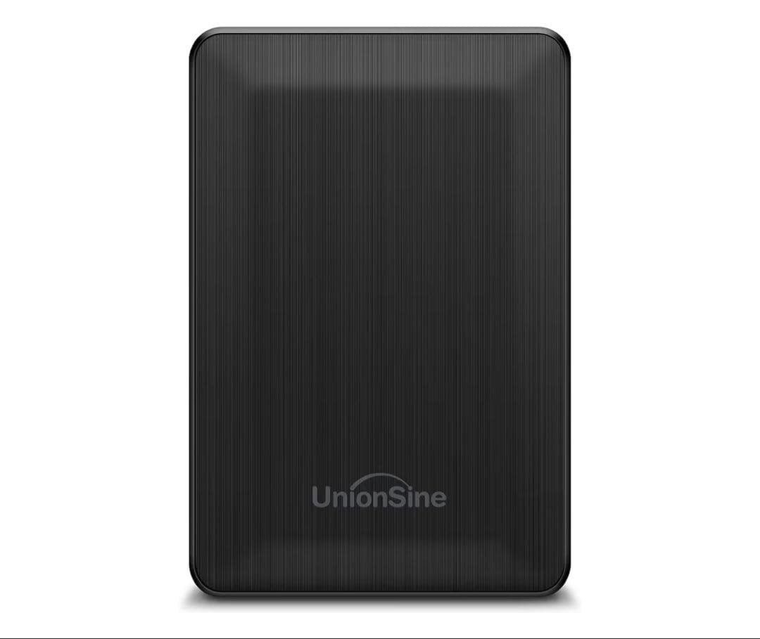 【UnionSine 】1TB 外付けHDD ポータブルハードディスク PC 黒