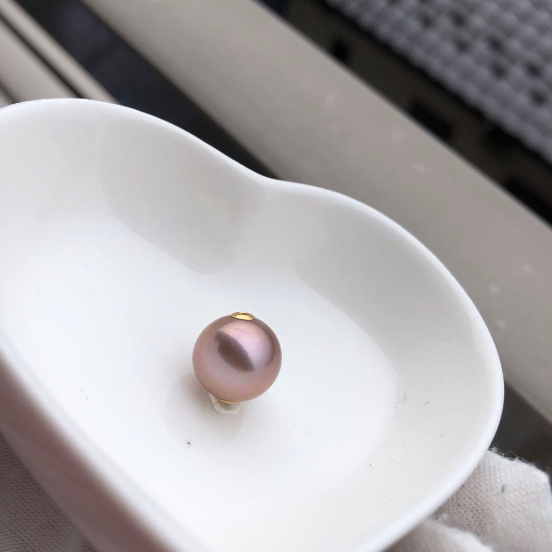 本真珠　淡水エジソンパール　ネックレスペンダントトップ　18k. QA78