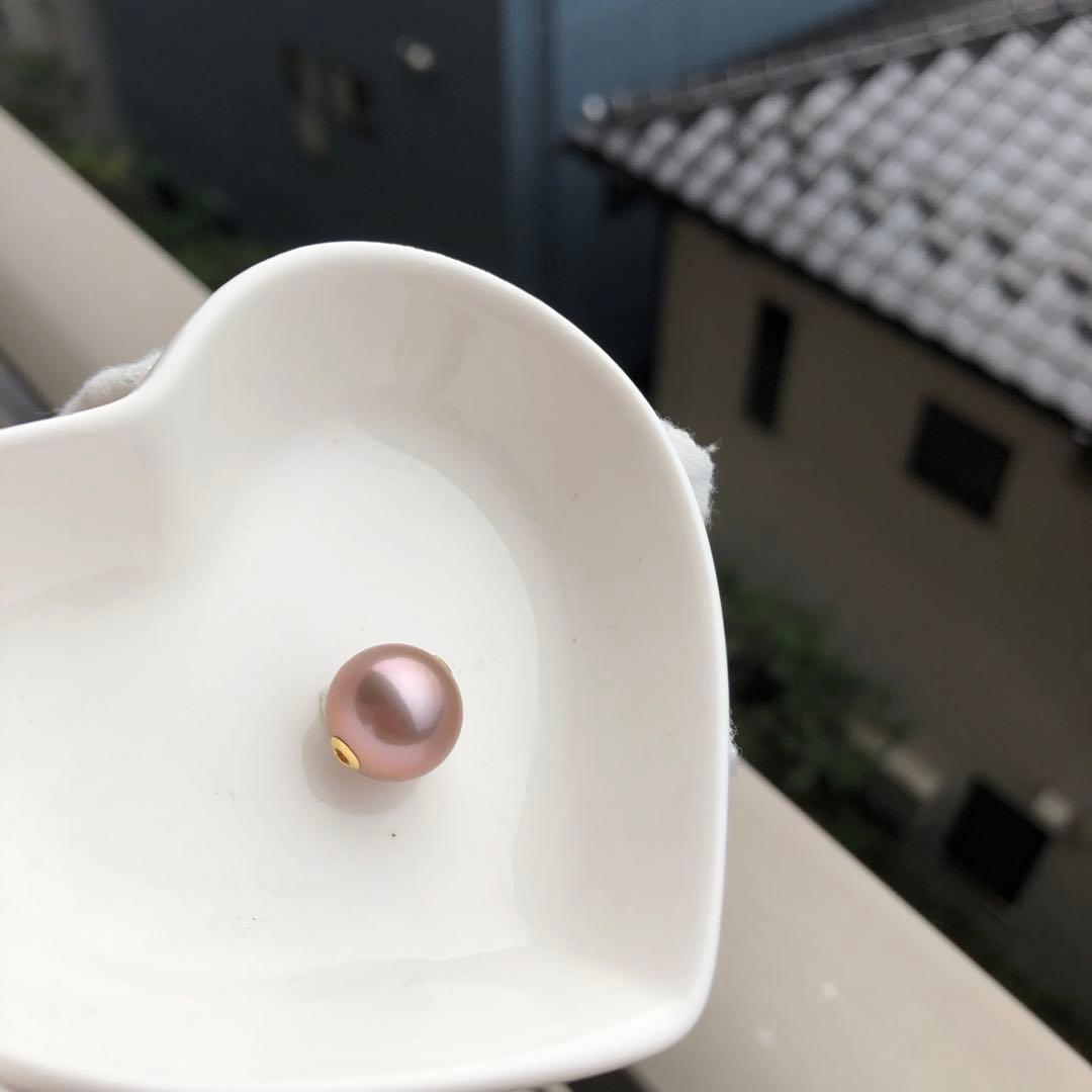 本真珠　淡水エジソンパール　ネックレスペンダントトップ　18k. QA78