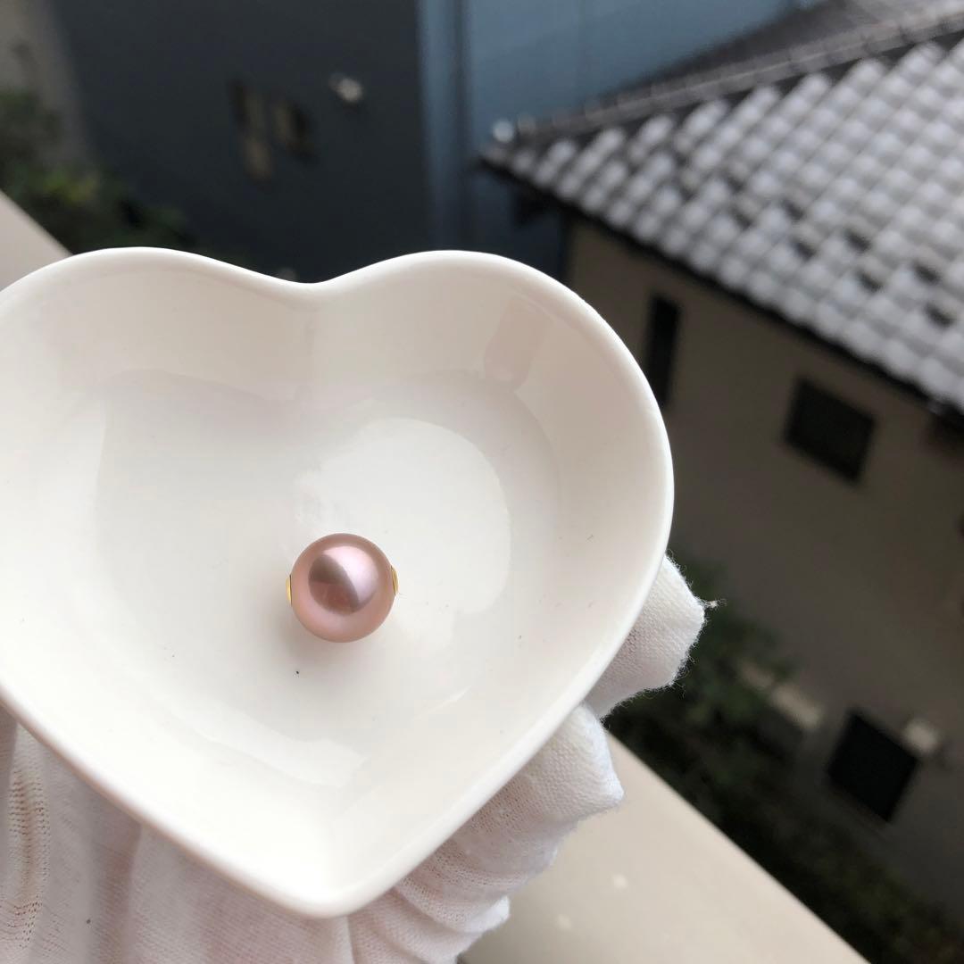 本真珠　淡水エジソンパール　ネックレスペンダントトップ　18k. QA78