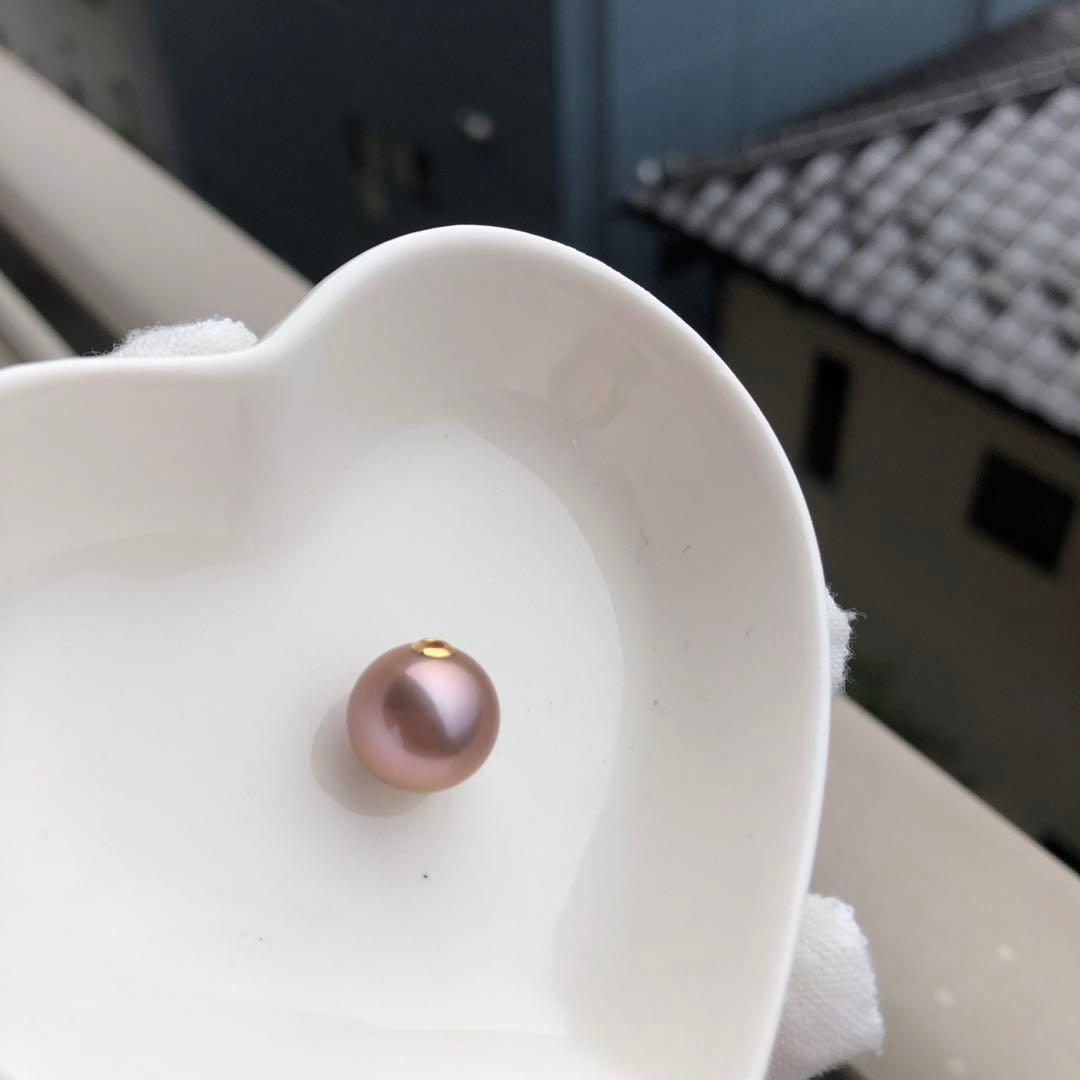 本真珠　淡水エジソンパール　ネックレスペンダントトップ　18k. QA78