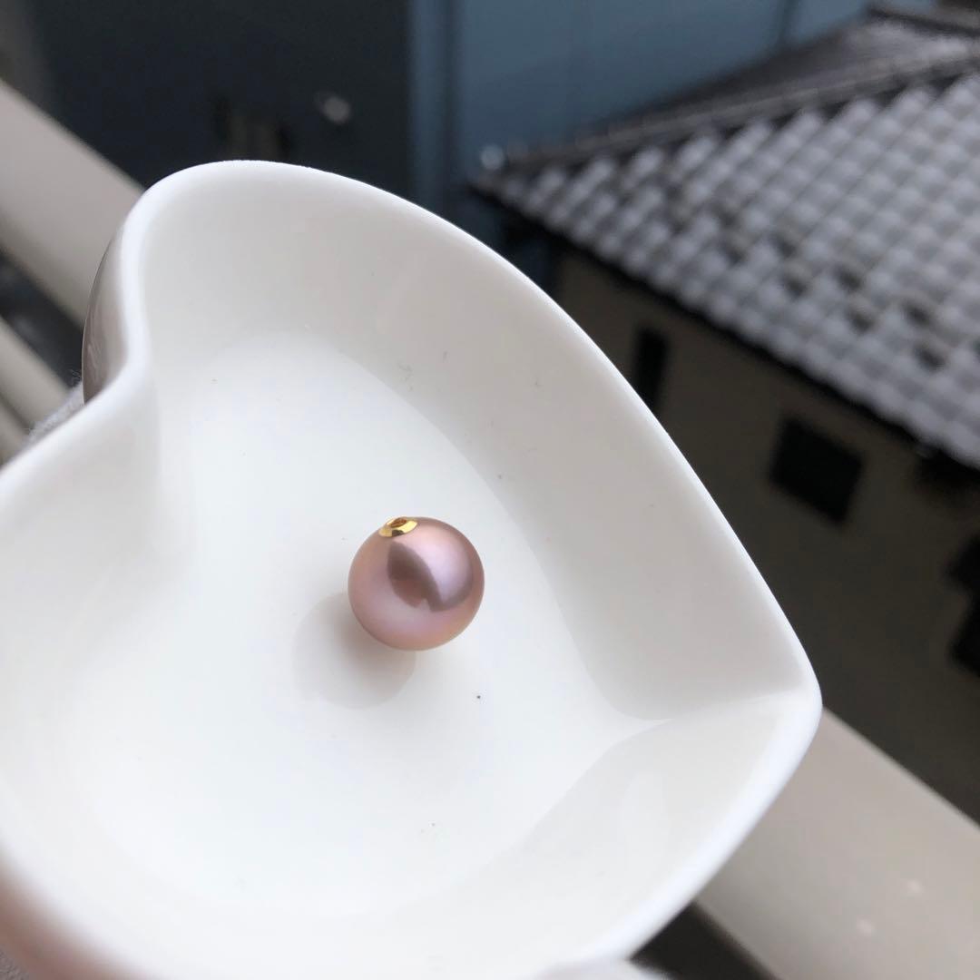 本真珠　淡水エジソンパール　ネックレスペンダントトップ　18k. QA78