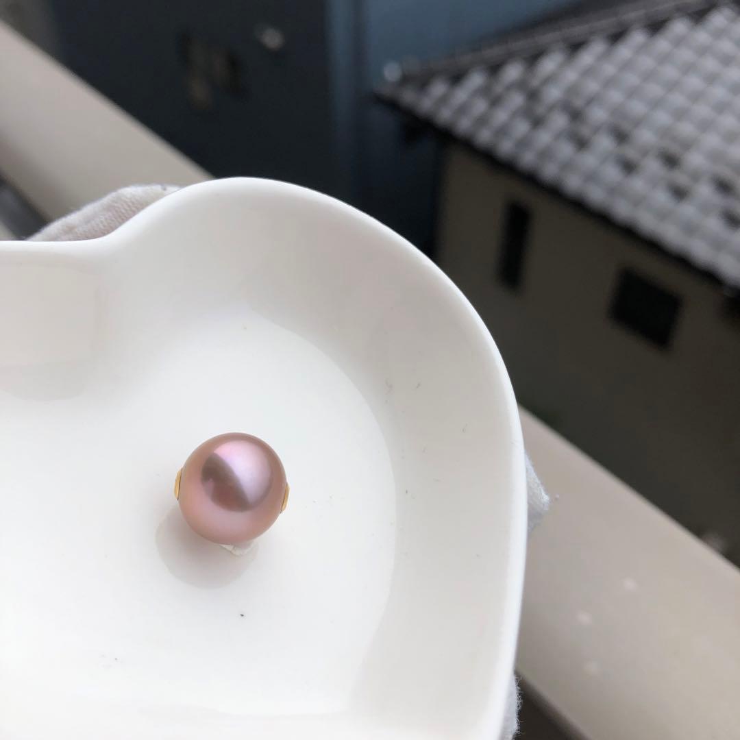 本真珠　淡水エジソンパール　ネックレスペンダントトップ　18k. QA78