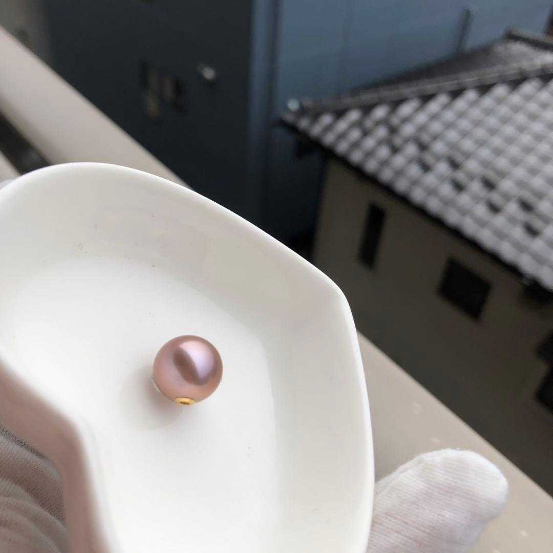 本真珠　淡水エジソンパール　ネックレスペンダントトップ　18k. QA78