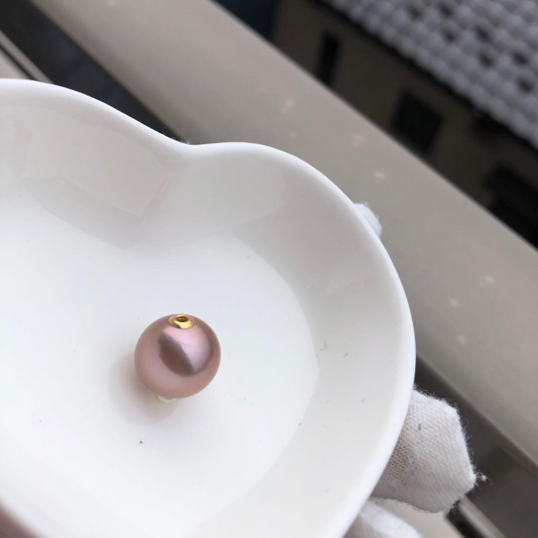 本真珠　淡水エジソンパール　ネックレスペンダントトップ　18k. QA78