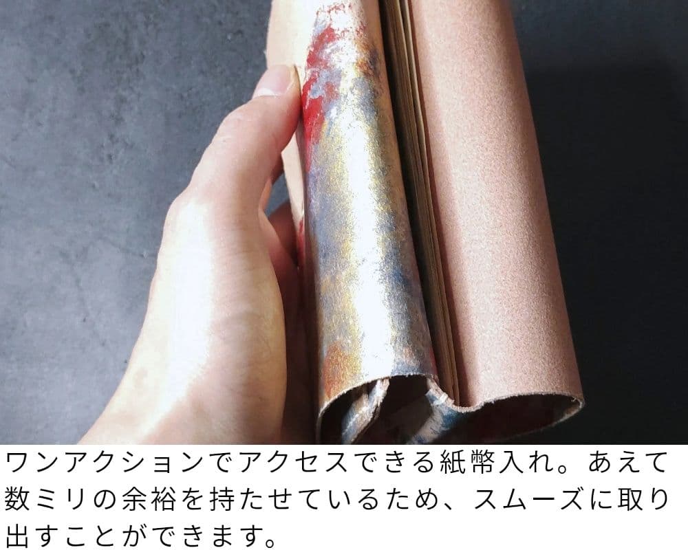 ハンドペイント・コンパクト長財布(Toco) 　HPLW-T