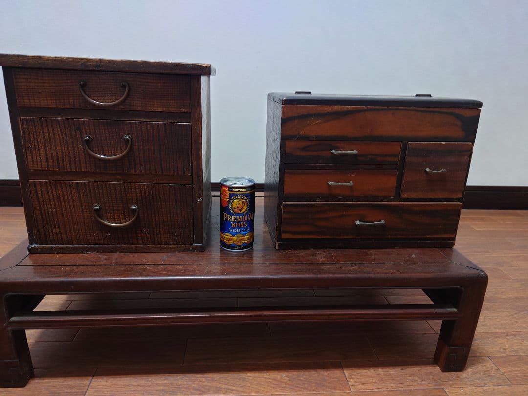 昭和レトロ 昭和初期の裁縫箱と小物入れ