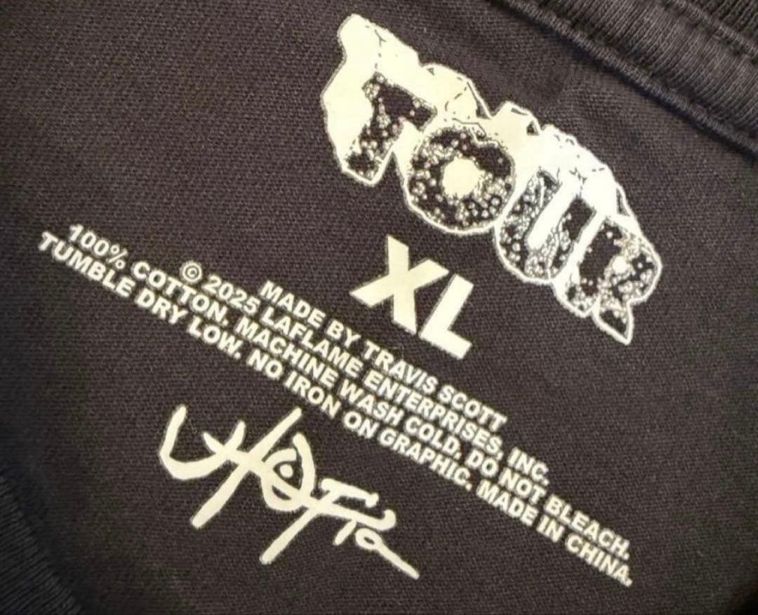 新品トラヴィススコット2025アジアツアー限定TシャツTravisScottXL