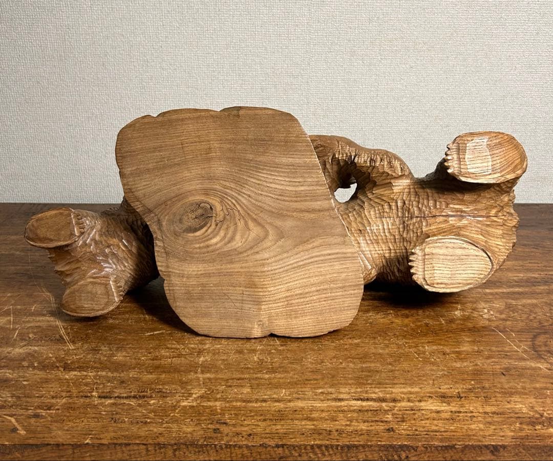 木彫り熊 親子熊 北海道 木彫りの熊 くま 農民美術 昭和レトロ 工芸品 藤戸