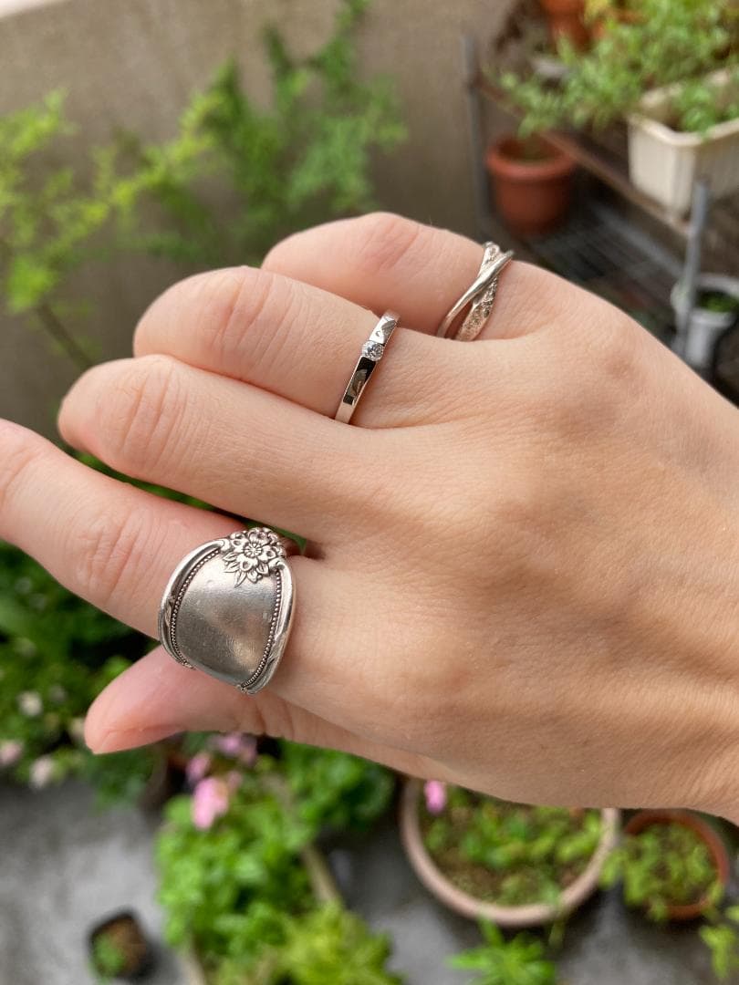 アメリカンヴィンテージ　カトラリー　アクセサリー　シルバー　リング