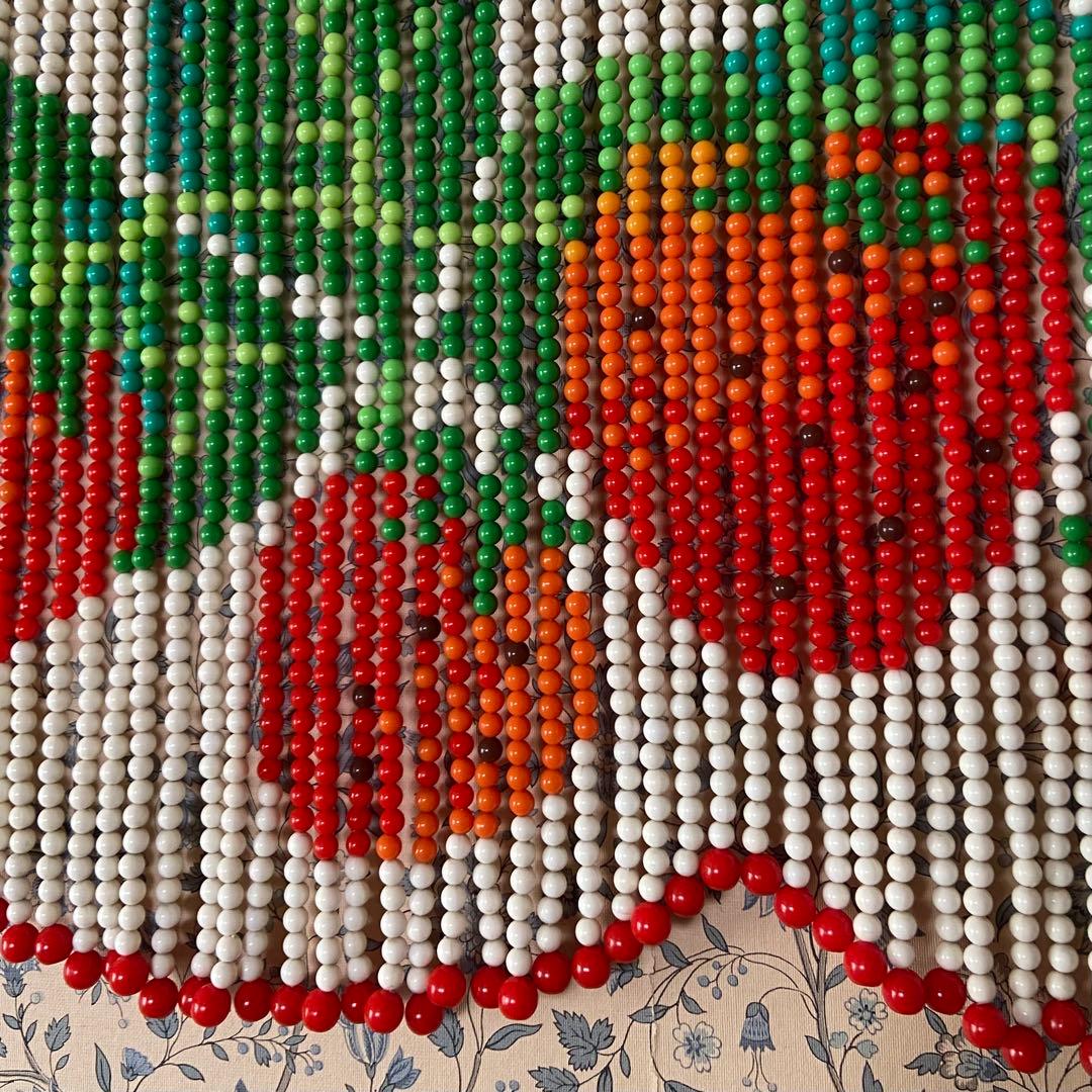 昭和レトロ　ビーズのれん　いちご　美品