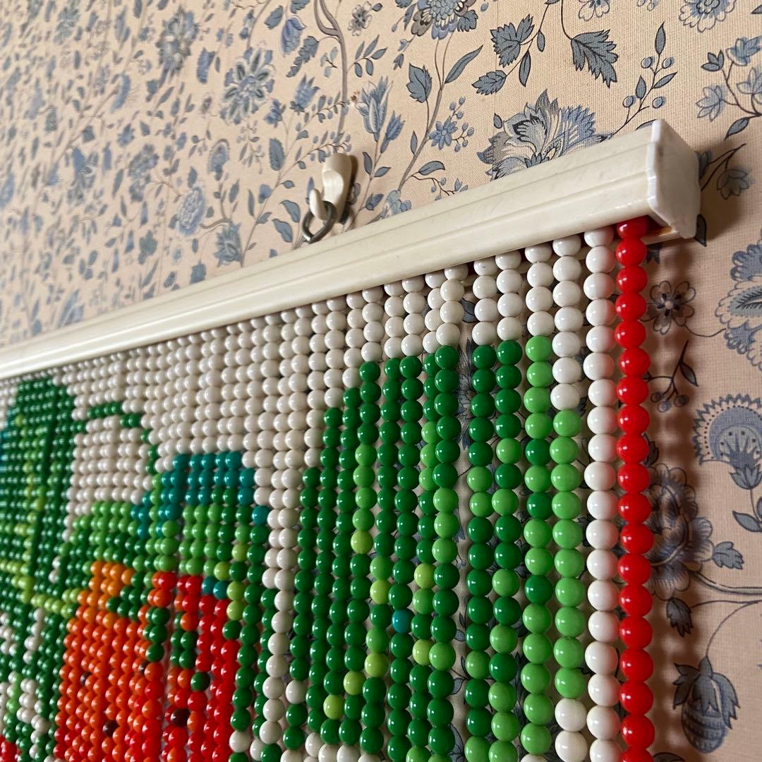 昭和レトロ　ビーズのれん　いちご　美品