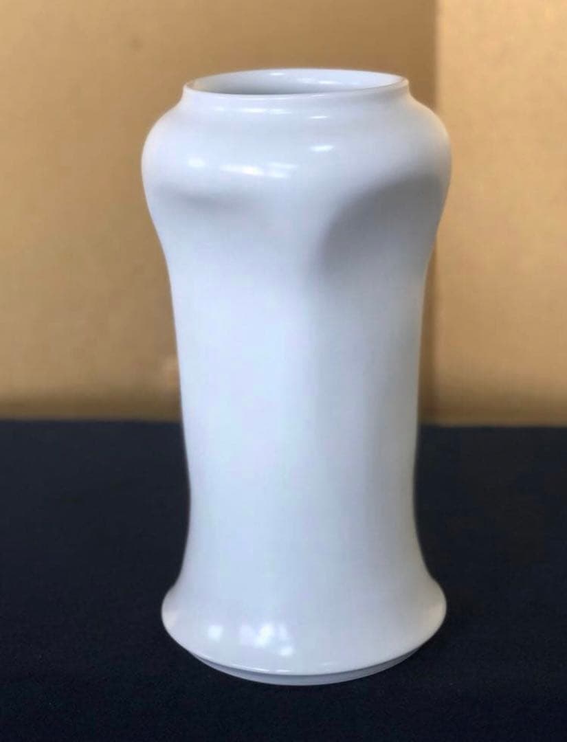 《R》高麗庵 白磁 花器 清六窯 中村清吾 栞 共箱 260310こ5