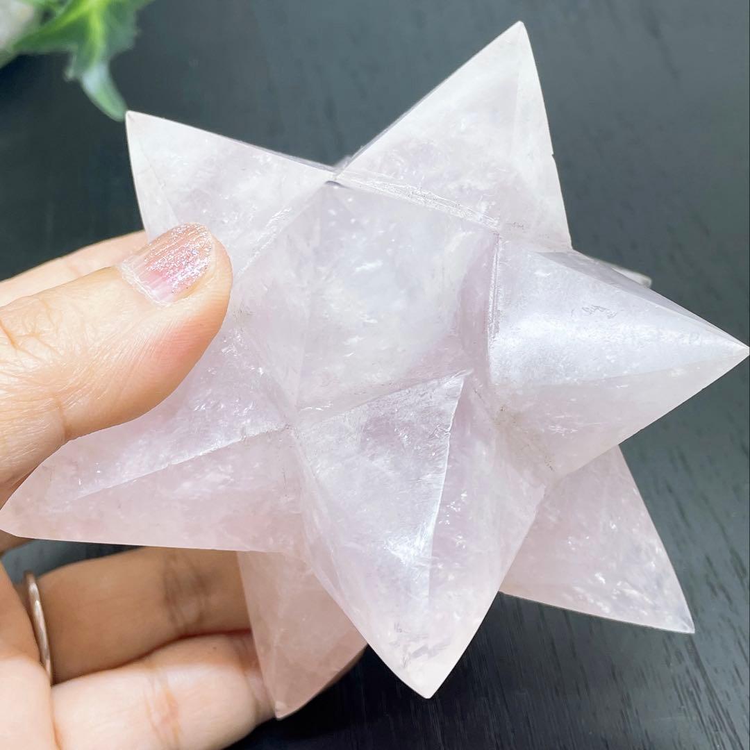 【天然石】ローズクォーツ 巨大 マカバスター★アステロイド