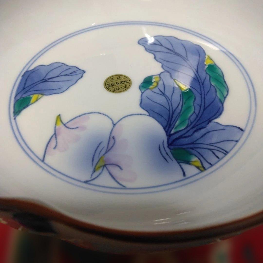 新品　華山窯　かぶ絵　浅鉢1客　小鉢5客　　計6客　手描き　箱有り