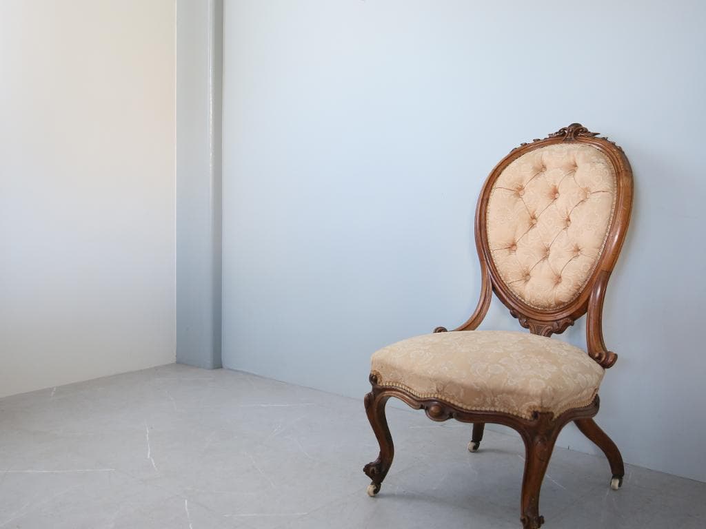 英国アンティーク猫脚ナーシングチェア/イス/ソファ/腰掛け椅子(89-272-1