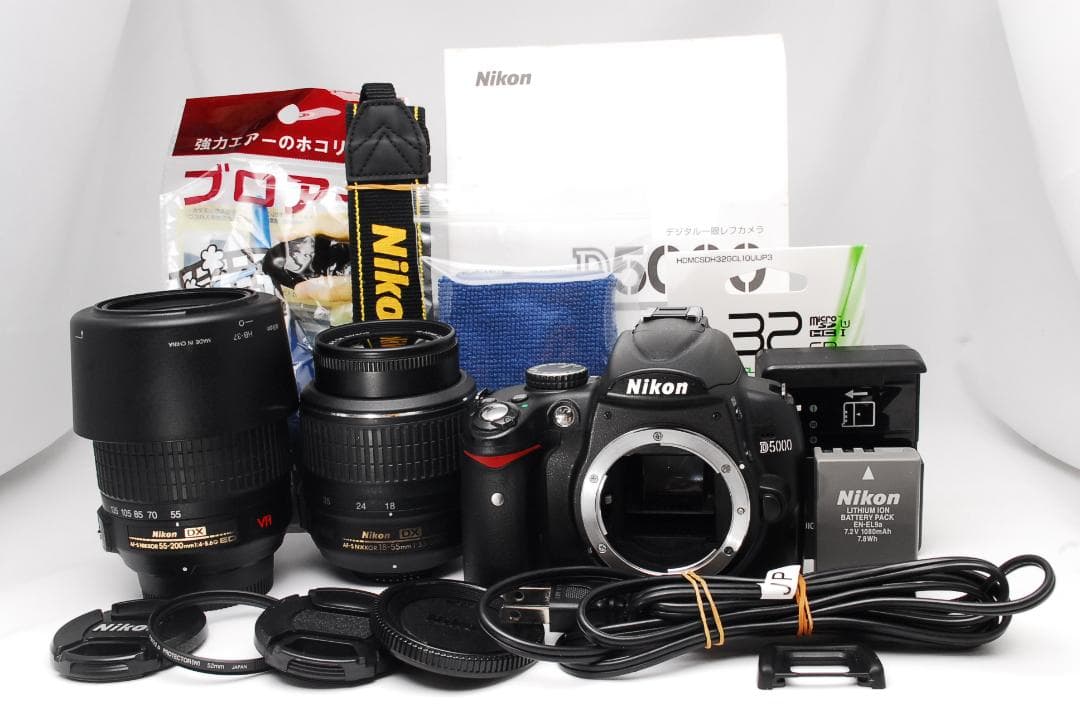 Nikon D5000 ♥ダブルレンズキット♥スマホ転送♥デジタル一眼レフ