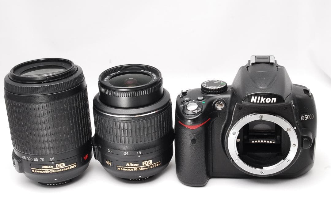 Nikon D5000 ♥ダブルレンズキット♥スマホ転送♥デジタル一眼レフ