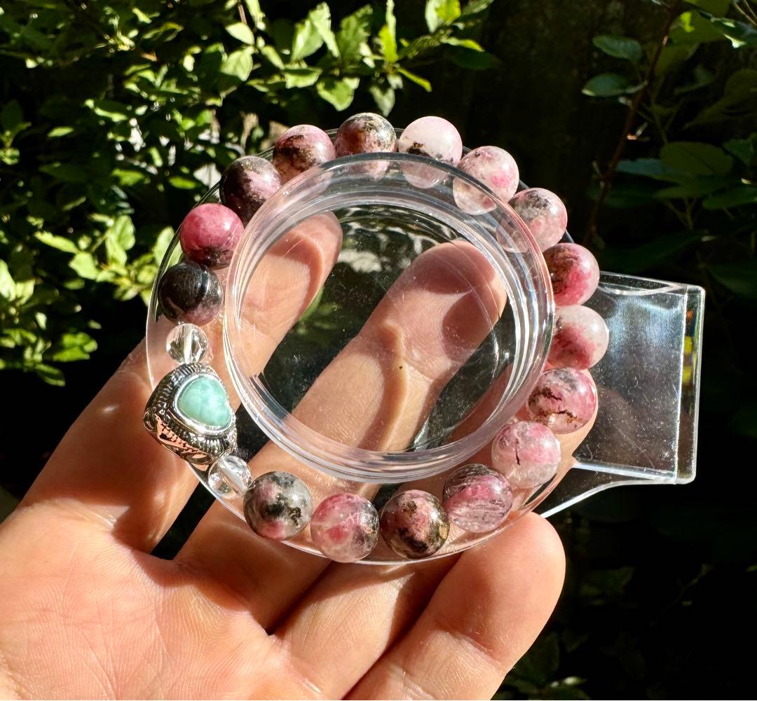 ラリマー&夜桜さくら瑪瑙（10mm）