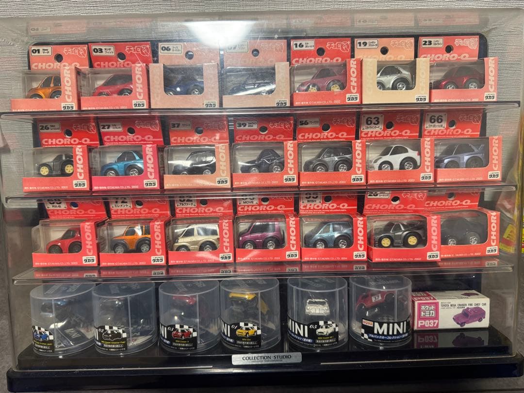 チョロＱとダイドーミニ6種　ポケットトミカ　ケース付き