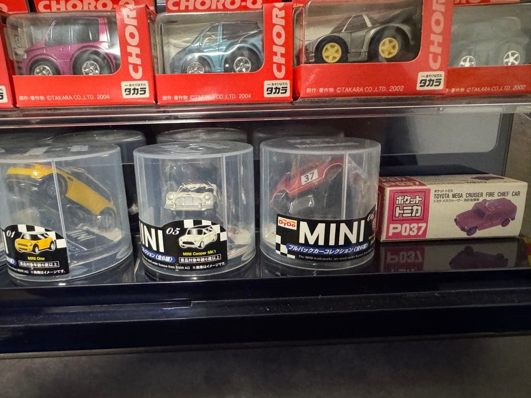 チョロＱとダイドーミニ6種　ポケットトミカ　ケース付き