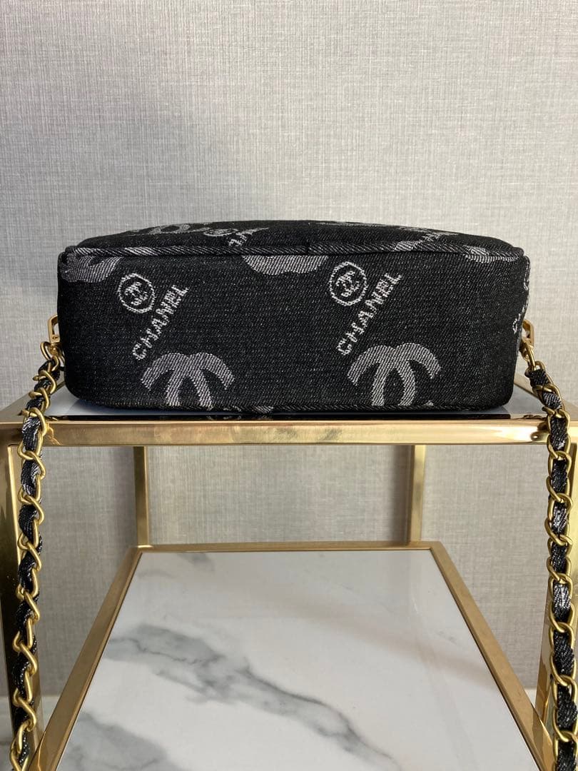 CHANEL ノベルティ デニム ショルダーバッグ ブラック