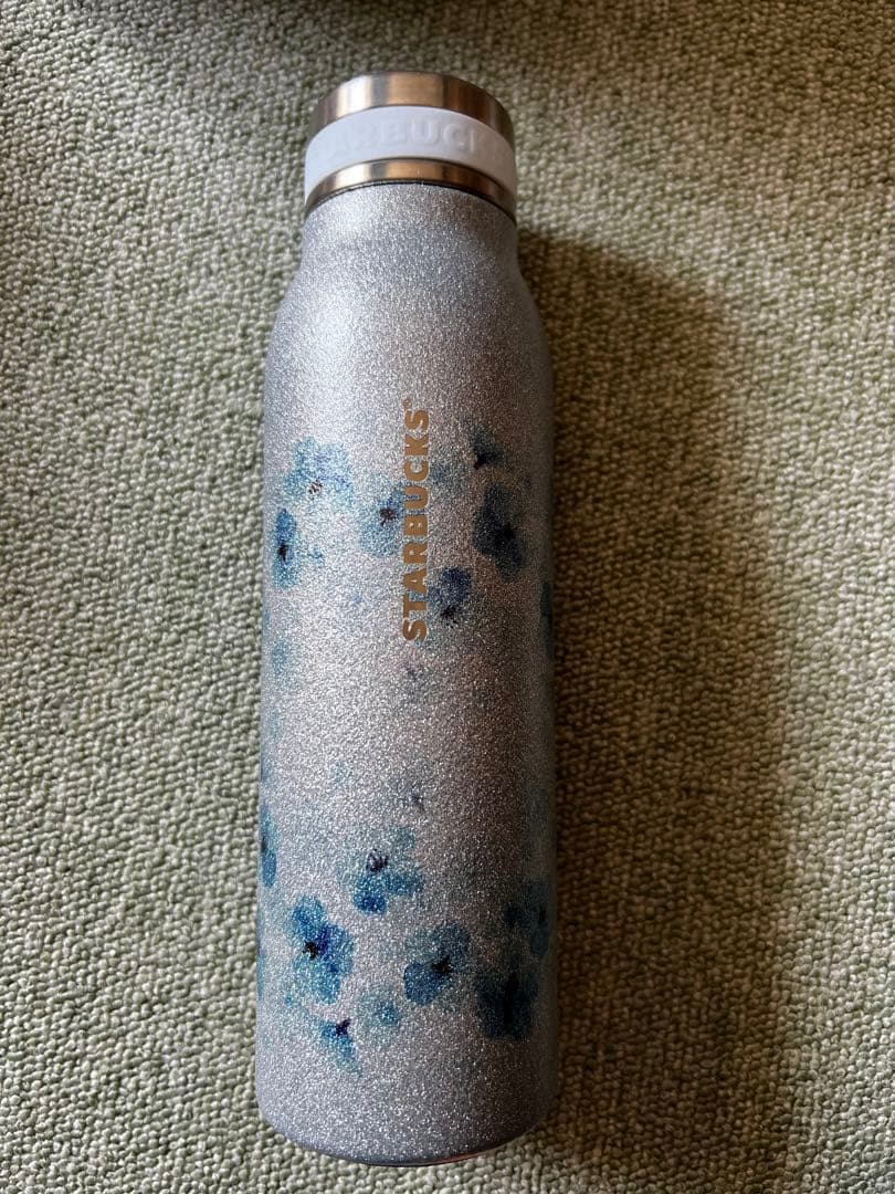 コメント必須　2026ステンレスボトルグリッターエアリーブルー444ml さくら
