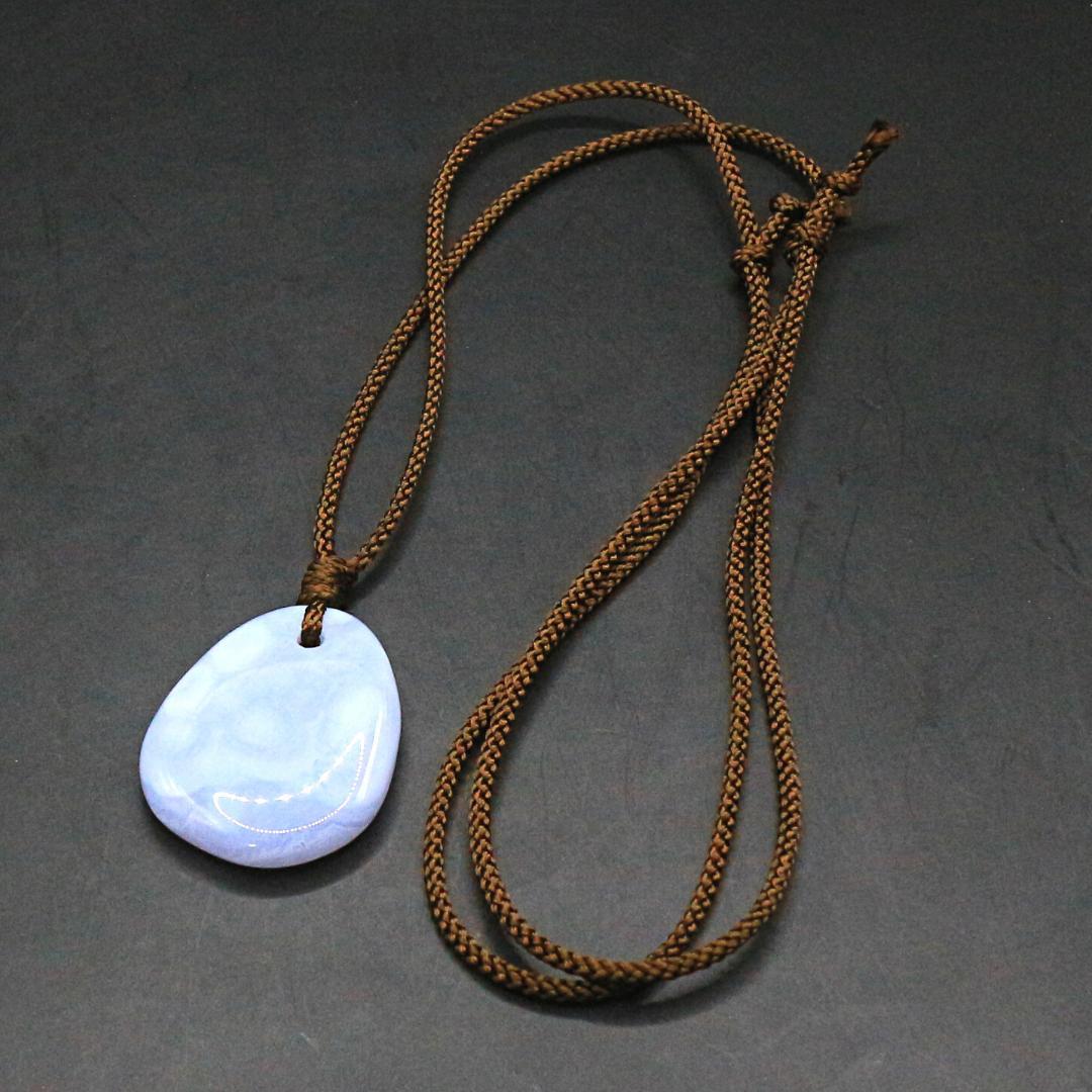 ブルーレースアゲート 穴あき タンブル ana_tumble169