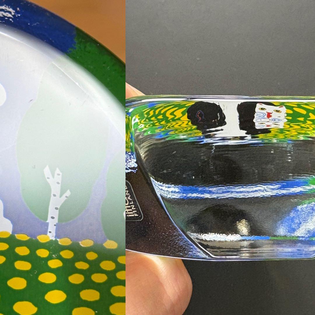  ネコのガラスカード \"Perhepotretti\"