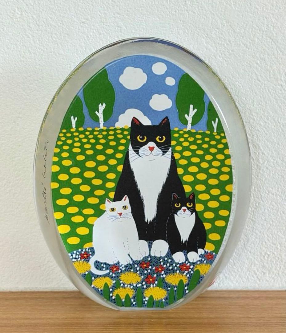  ネコのガラスカード \"Perhepotretti\"