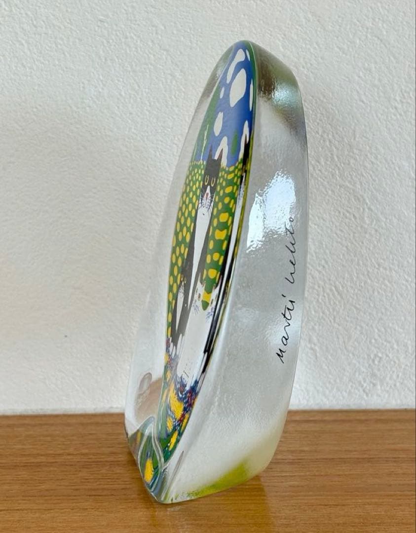  ネコのガラスカード \"Perhepotretti\"